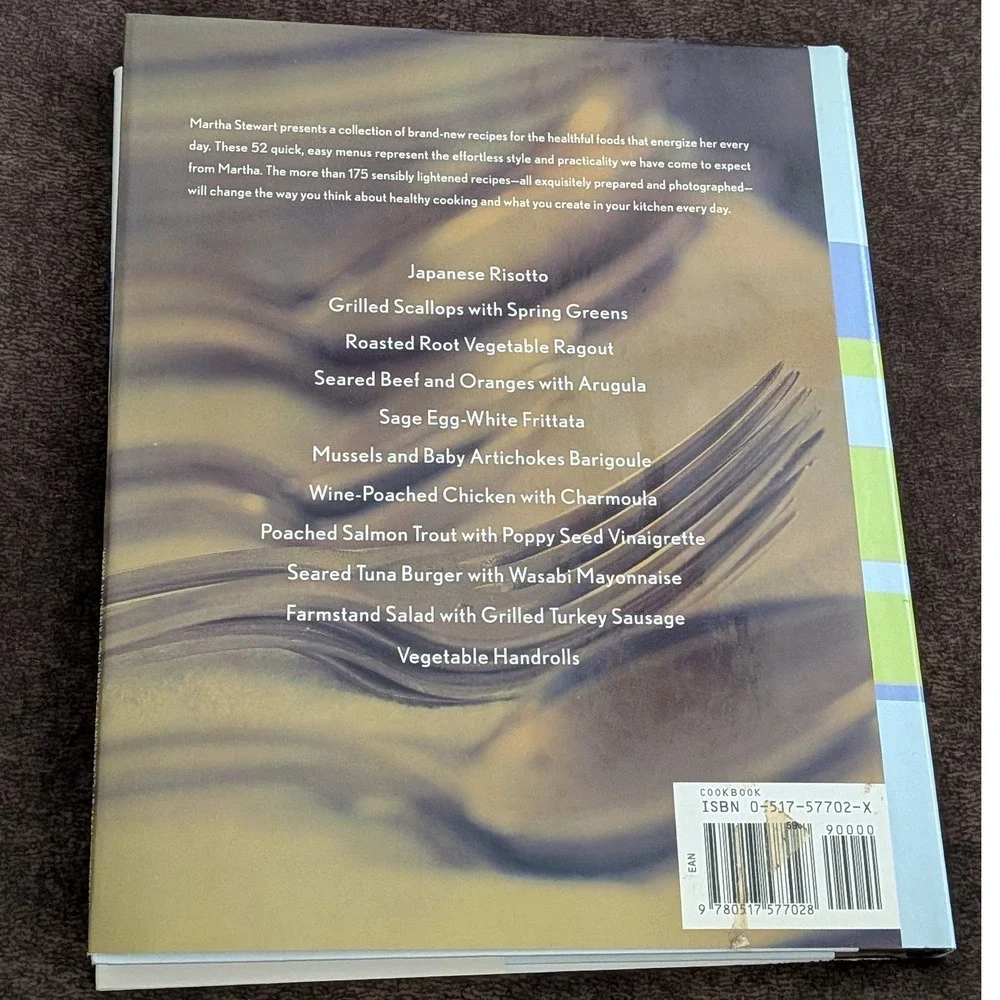 Martha Stewart Healthy Quick Cook Hardcover 1997 Seasonal Recipes Cookbook